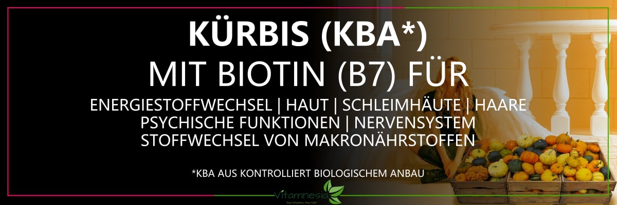 Biotin Kapseln mit Kürbiskernextrakt – vegan und nährstoffreich