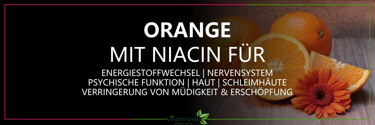 Orange als Niacin Vitamin B3 – natürliche Unterstützung für Körper & Geist