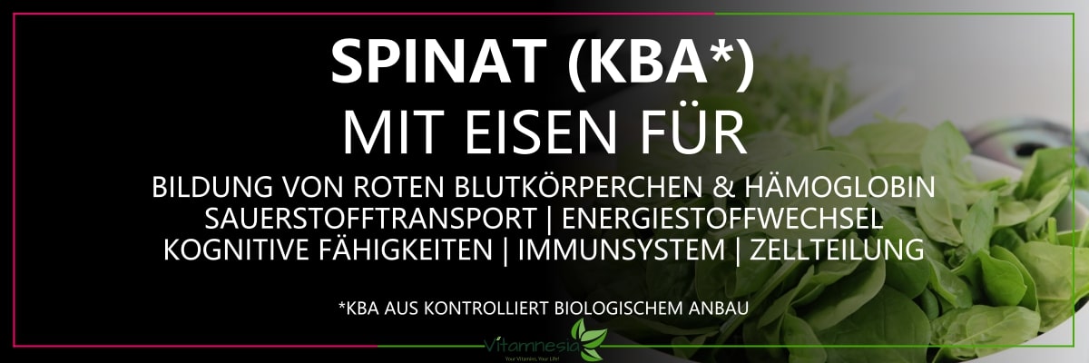 Eisen Kapseln kaufen – pflanzlich aus Spinat
